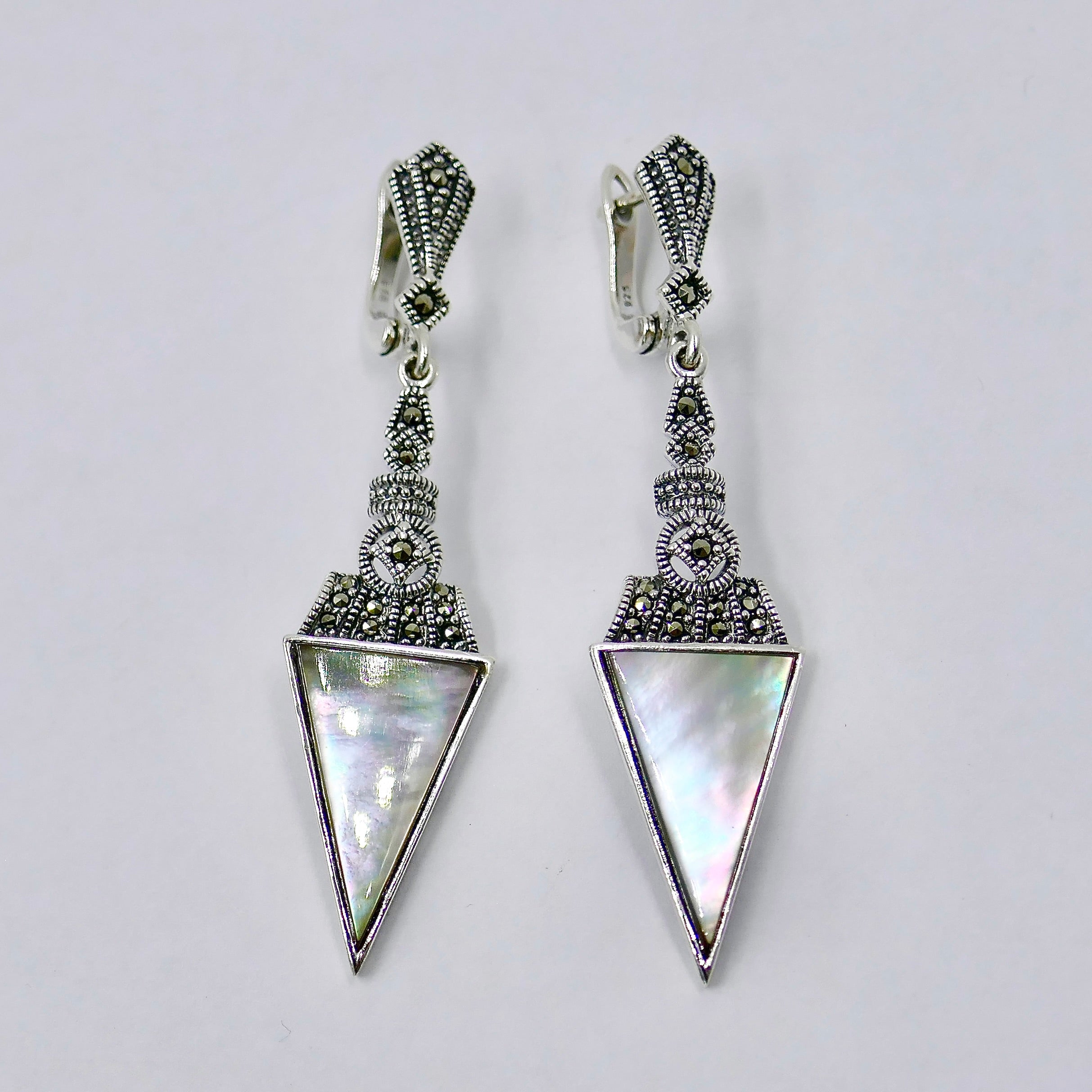 Silver earrings with mother-of-pearl | Серьги из серебра с перламутром